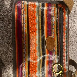 Fossil purse with stripes